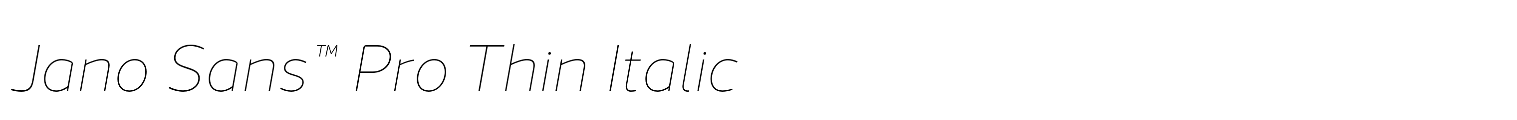 Jano Sans™ Pro Thin Italic